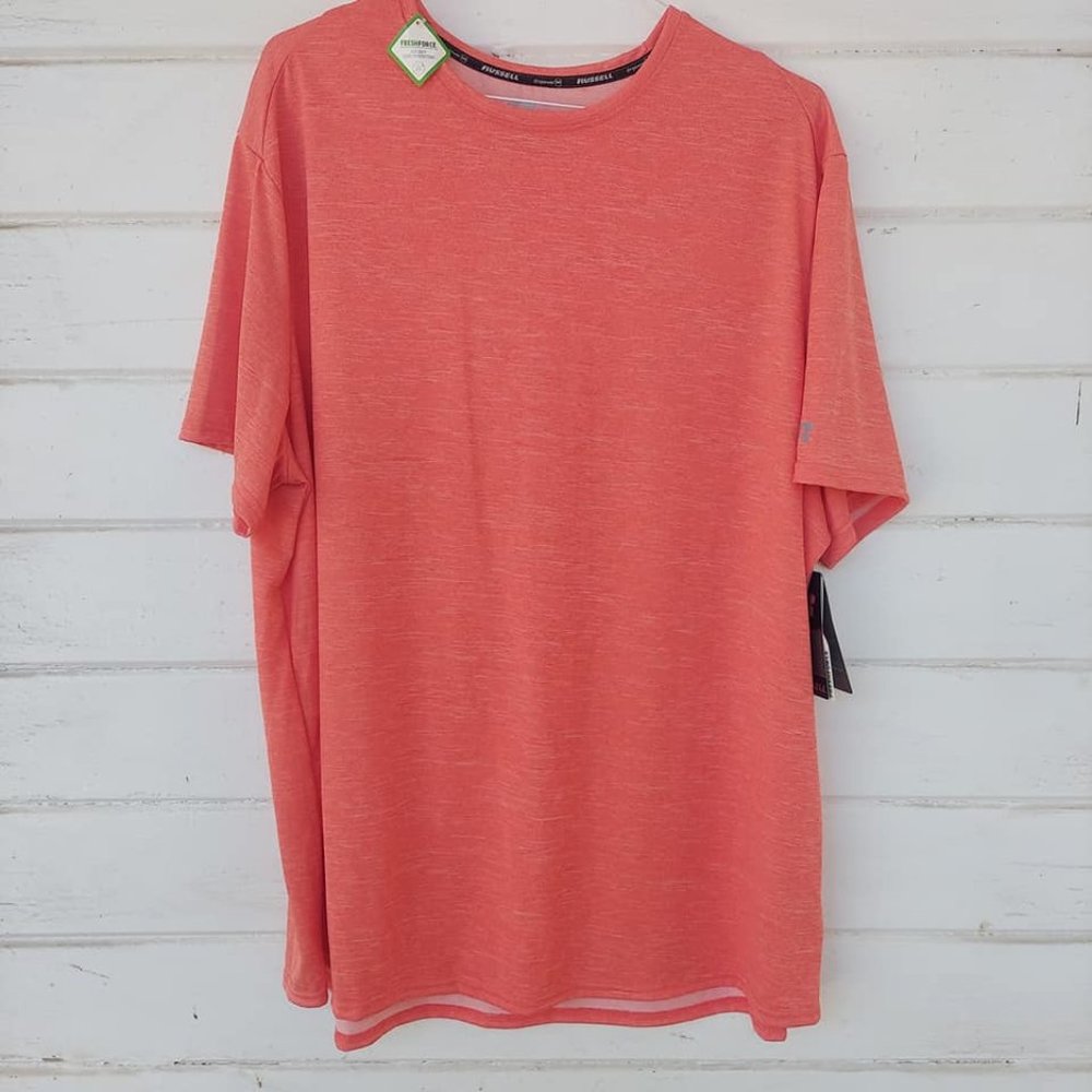NWT Russell Orange Fresh Force Odor Protection Tee Shirt Size 3XL